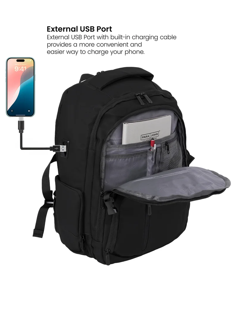 Parajohn  Parajohn UrbanShift 18 Inch Laptop Backpack | Stylish PU Coated Polyester Travel Backpack for Men  | Best Price UAE